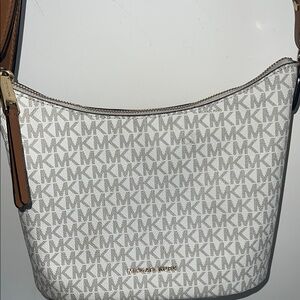 Michael Kors White and Brown Women's Bag